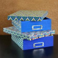 Decou-Paged Boho Storage Boxes